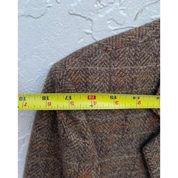 Moda Tallia Mens Long Sleeve Two Buttons Pure Wool Plaid Blazer Jacket Sz L/XL - Picture 6 of 14